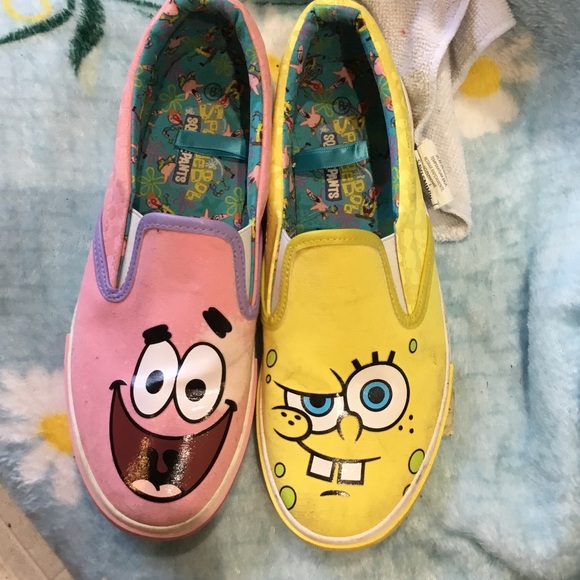 SpongeBob Squarepants Shoes - SpongeBob Squarepants Mismatched Slip-Ons — Yellow SpongeBob & Pink Patrick